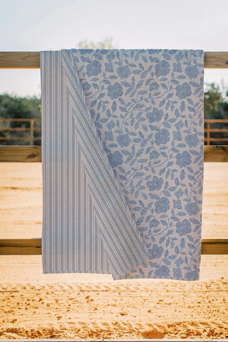 EB Paige Floral Blue Quilt