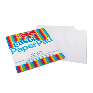 Melissa & Doug Easel Paper Pad with rainbow border, 17x20 inch white bond paper for art supplies