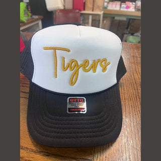 Texas True Threads Women's Hats Black/Gold Tigers Embroidered Foam Trucker Hat