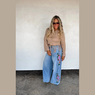 Evie Floral Embroidered Jeans