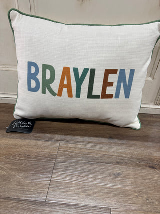 Tutti Frutti Boy Name Pillow