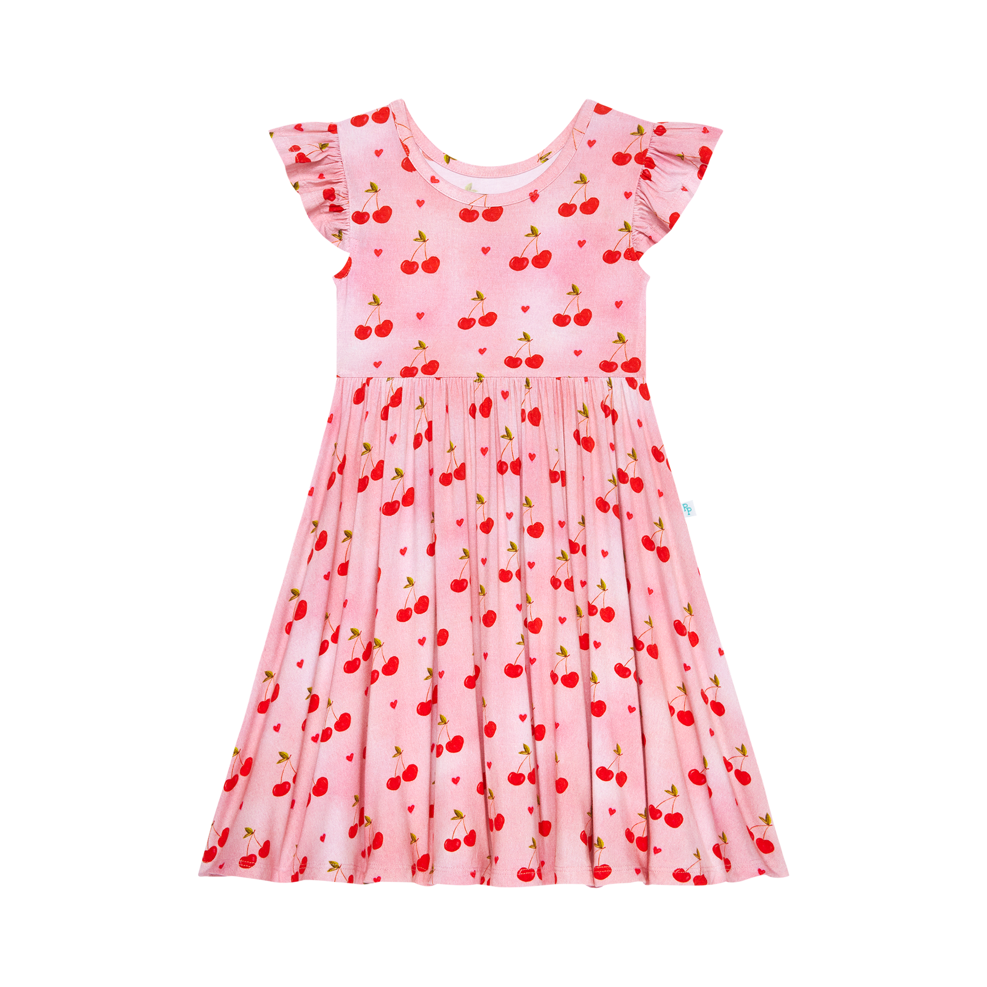 Basic Twirl Dress-Very Cherry