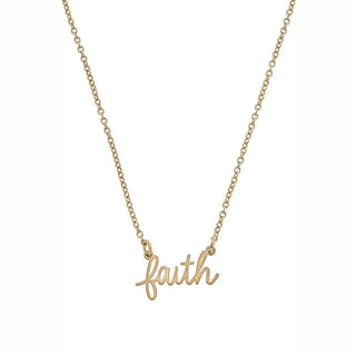 Canvas Necklaces Faith Necklace in Worn Gold