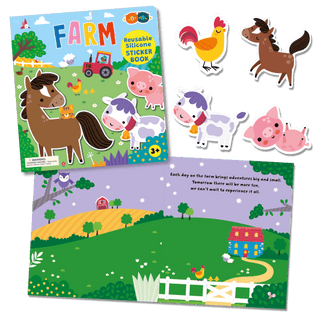 Buddy & Barney Toys Farm Silicone Sticker Book