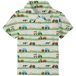 Goosie's Children's Clothes Farm Stripes Polo Shirt