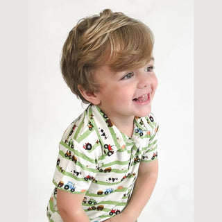 Goosie's Children's Clothes Farm Stripes Polo Shirt