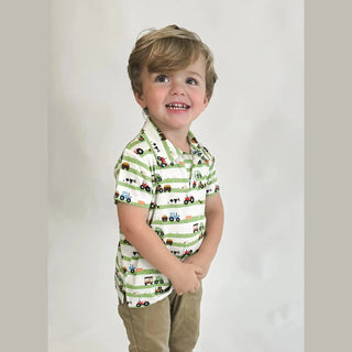 Goosie's Children's Clothes Farm Stripes Polo Shirt