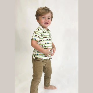 Goosie's Children's Clothes Farm Stripes Polo Shirt