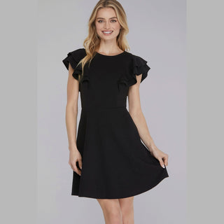 Flutter Sleeve Heavy Knit Dress