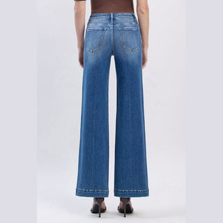 Vervet Women's Bottoms Flying Monkey Trouser Hem Wide Jeans