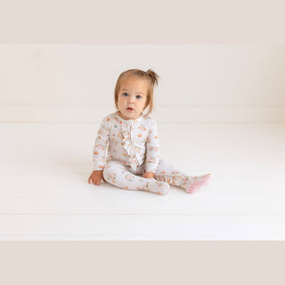 Posh Peanut Baby Footies Footie Ruffled Zippered One Piece-Clemence