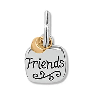 Brighton Friends Forever charm in silver with gold accent ring