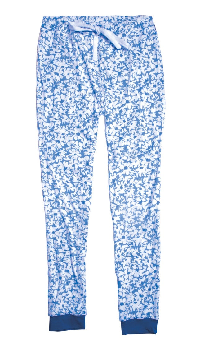 Blu Daisies Jogger PJ Pants