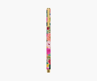 Rifle Paper Co. Garden Party floral pen with gold accents on blush pink background