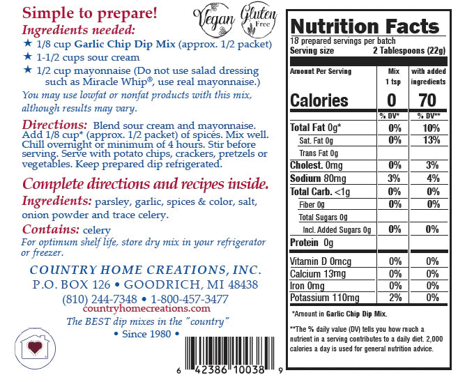Garlic Chip Dip Mix