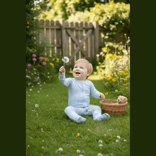 Toddler playing outdoors
