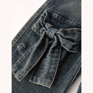 Rylee Faith Designs Kid's Bottoms Girls Bow Stretch Jeans