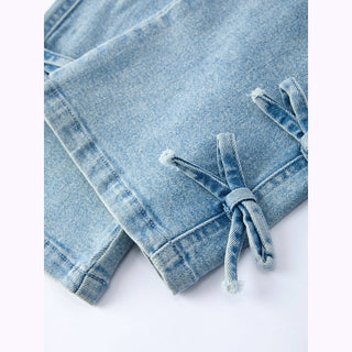 Rylee Faith Designs Kid's Bottoms Girls Denim Bow Jeans