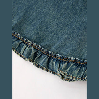 Rylee Faith Designs Kid's Dresses Girls Denim Ruffle Dress