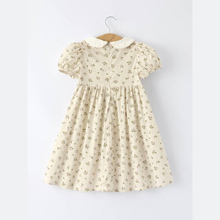 Rylee Faith Designs Kid's Dresses Girls Floral Print Smocking Dress