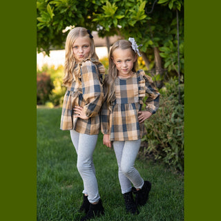 Wren & James Children's 2 Piece Sets Girls Plaid Fall Set