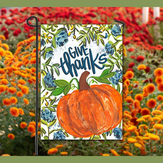 Baxter & Me Garden Give Thanks Pumpkin Garden Flag
