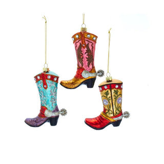 Kurt Adler Christmas Ornament Glass Boot Ornament