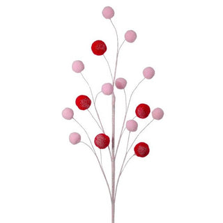 Regency Christmas Picks Glitter Pom Pom Spray
