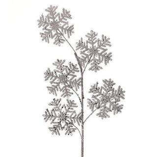 Regency Christmas Picks Glittered Snowflake Spray