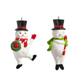 Raz Imports Christmas Ornaments Glittered Snowman Ornament