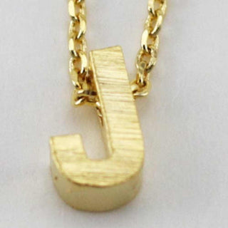 CAI Necklaces Gold Block Letter Initial Necklace