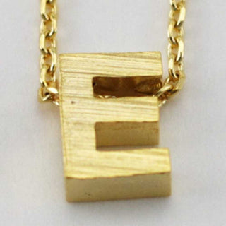 CAI Necklaces Gold Block Letter Initial Necklace