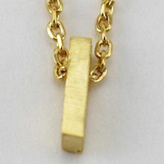 CAI Necklaces Gold Block Letter Initial Necklace