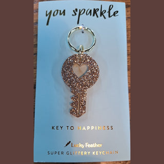 Gold Glitter Keychain Shape