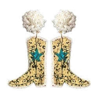 Gold Shania Boot Earrings