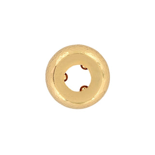 Gold hammered Shine Stopper Bead with internal grip beads for securing charms