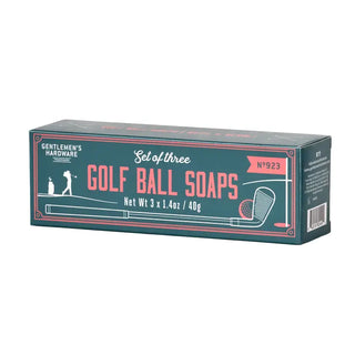 Gentlemen's Hardware Golf Ball Soaps set of three, teal gift box, 40g