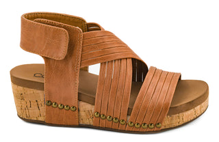 Cognac Corkys Good For You Sandals