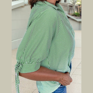 Green Striped Top