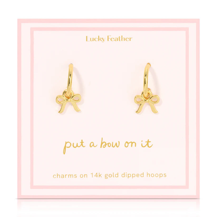 Beautiful Bow Hoops Earrings