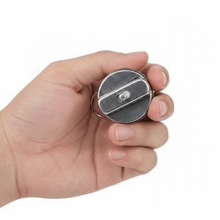 Us Toy Company Hand Buzzers prank toy with brushed silver metallic casing and sliding lever mechanism for one-handed use