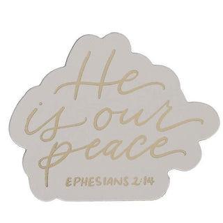Christian Art Gifts Stationary He is Our Peace Magnet