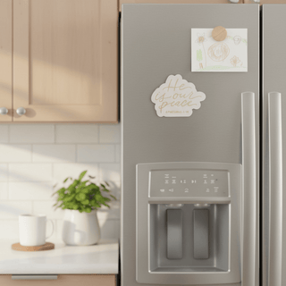 He is Our Peace magnet on peaceful home kitchen refrigerator