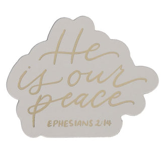 Christian Art Gifts Stationary He is Our Peace Magnet