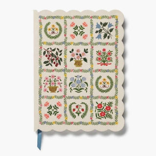 Decorative notebook with floral and botanical patterns 