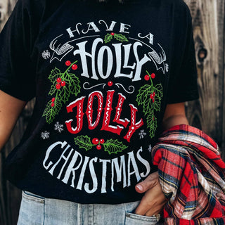 Branded Cotton Women's Tees Holly Jolly Christmas Tee