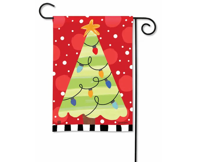 Holly Jolly Tree Garden Flag