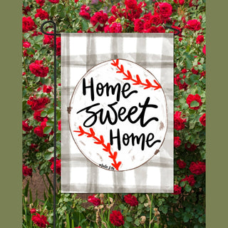 Baxter & Me Garden Home Sweet Home Baseball Garden Flag