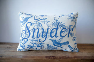 Hummingbird Toile Snyder Pillow