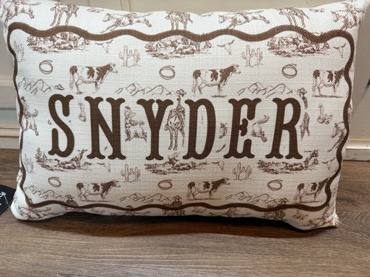 Cowboy State Pillow-Snyder